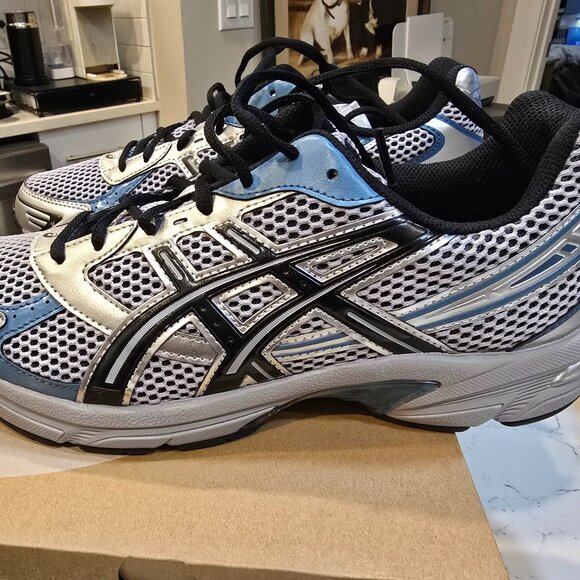 ASICS Gel-1130 Black Blue Silver 1203A786-020 Men's Size 10 Sneakers Shoes NEW - Picture 1 of 14